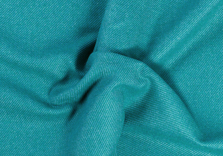 Turquoise Sky & Grass Twill Wool Tweed (Made in Ireland)