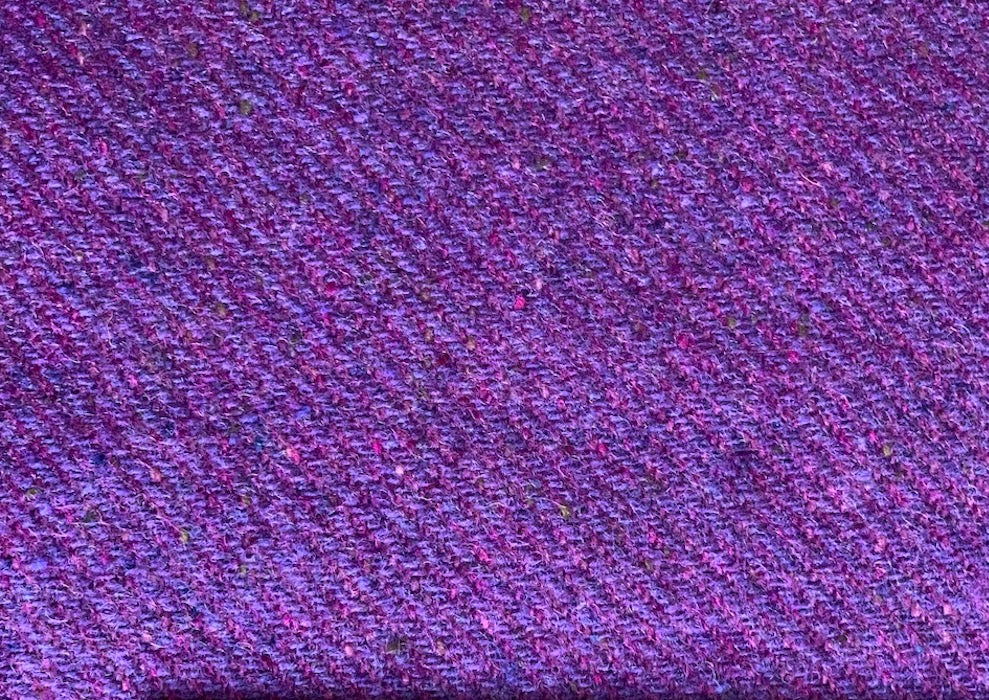 Vibrant Purple & Magenta Shetland Wool Twill (Made in Ireland)