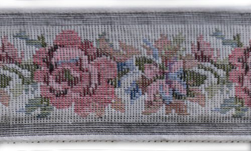 2 1/4" Roses & Butterflies Woven Tapestry Jacquard Trim