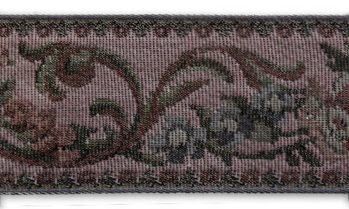 2 1/2" Floral Scroll Woven Tapestry Jacquard Trim