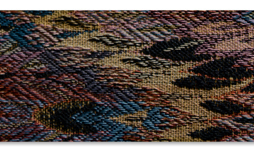 3" Autumnal Feathered Ikat Woven Trim