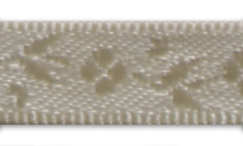 1/4" Dainty Ivory Posies Woven Ribbon