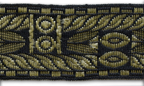 1 1/2" Gold Metallic Classic Rope Woven Ribbon (Made in Austria)