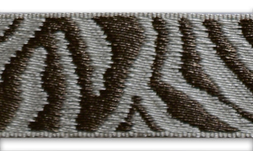 7/8" Brown & White Zebra Woven Ribbon