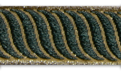 3/4" Metallic Bright Gold Shallow Waves Woven Ribbon