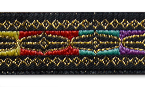 5/8" Rainbow Onion Dome Woven Ribbon