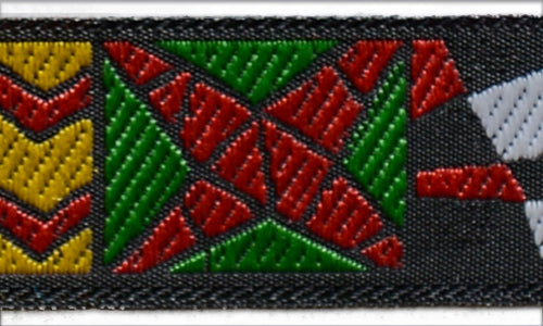 3/4" Primary Bauhaus Woven Ribbon