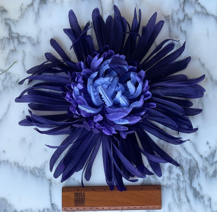 Purpled Indigo Chrysanthemum Silk Flower (Made in USA)