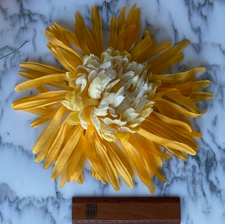 Honey Yellow Chrysanthemum Silk Flower (Made in USA)