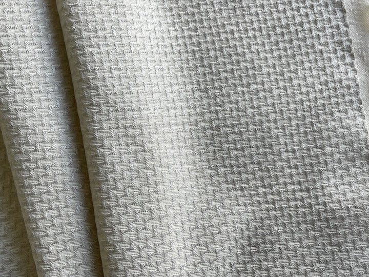 Lighter-weight Powdered Alabaster Textured Stretch Wool Blend (Made in Italy)