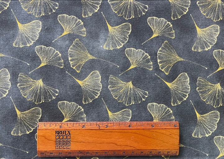 Ginkgo Downpour Granite Cotton Canvas (Made in the Netherlands)