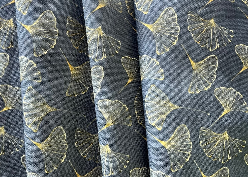 Ginkgo Downpour Granite Cotton Canvas (Made in the Netherlands)