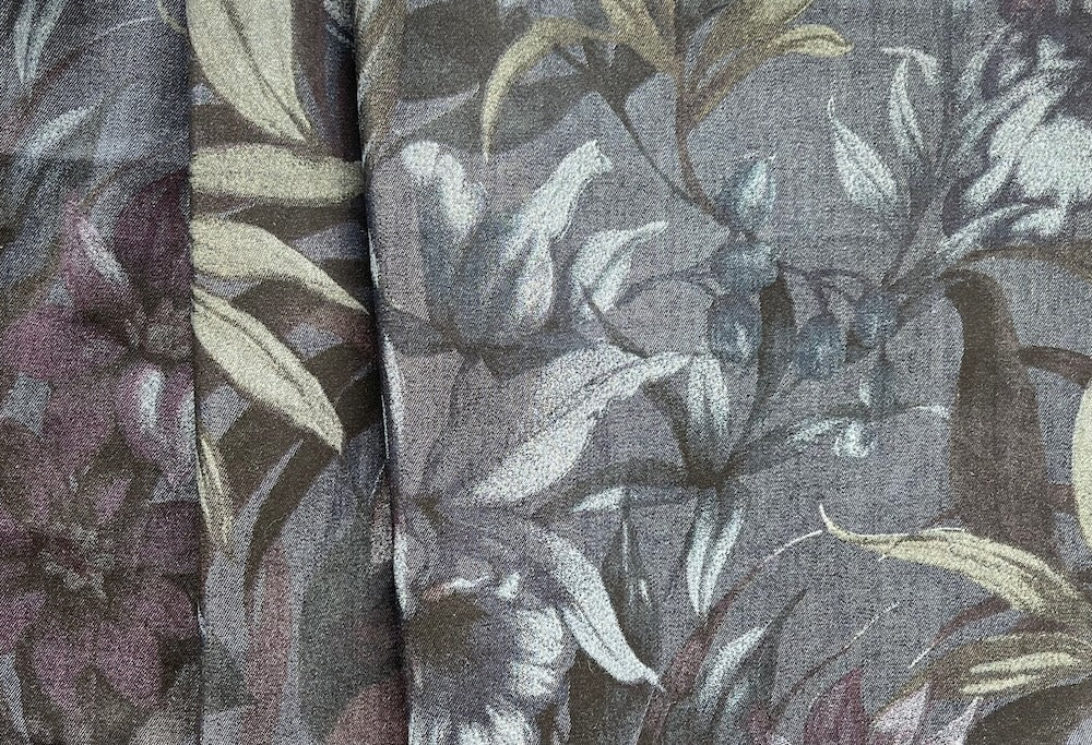 Foliage at Dusk 10oz Cotton & Linen Denim (Made in Italy)