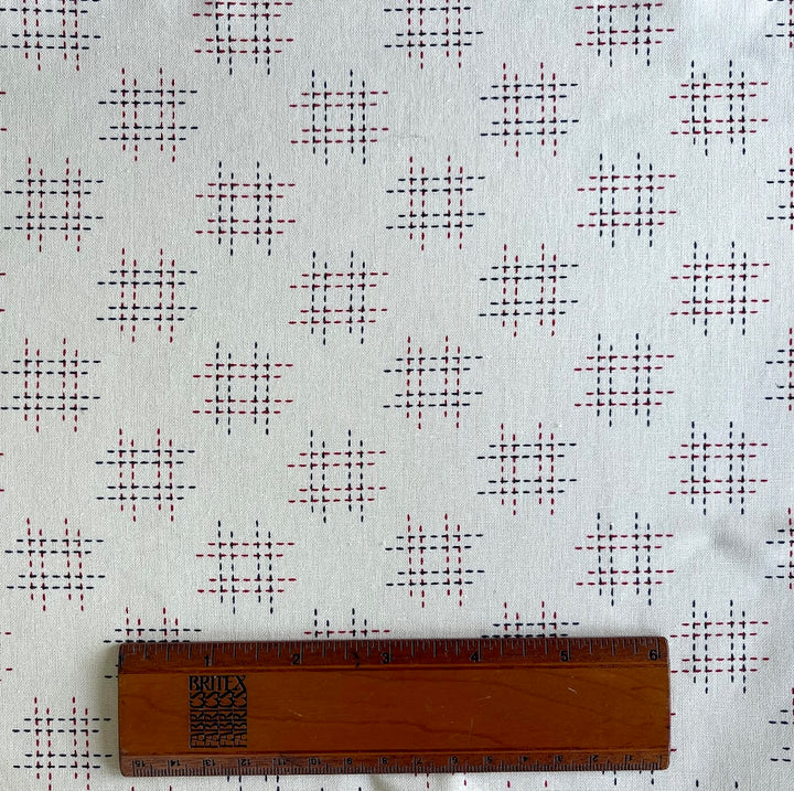 Double Noughts & Crosses Khaki Cotton (Made in Japan)