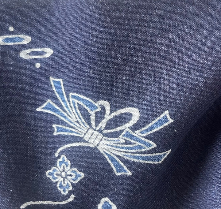 Musubi Fumi Folded Love Letters Traditional Tsutsugaki Indigo Cotton (Made in Japan)