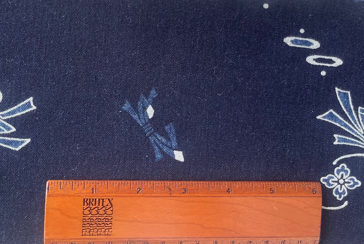 Musubi Fumi Folded Love Letters Traditional Tsutsugaki Indigo Cotton (Made in Japan)