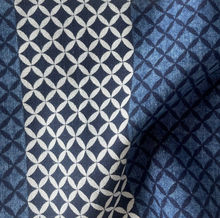 Shippo 7 Treasures Traditional Tsutsugaki Indigo Cotton (Made in Japan)