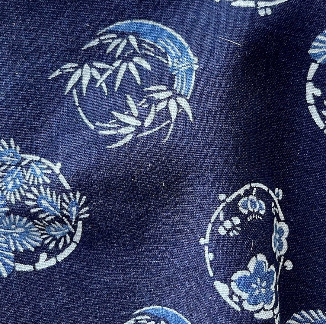 Yukiwa Snowflake Traditional Tsutsugaki Indigo Cotton (Made in Japan)