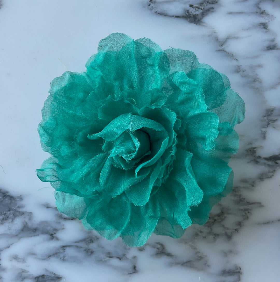 Persian Turquoise Wild Rose Silk Flower (Made in USA)