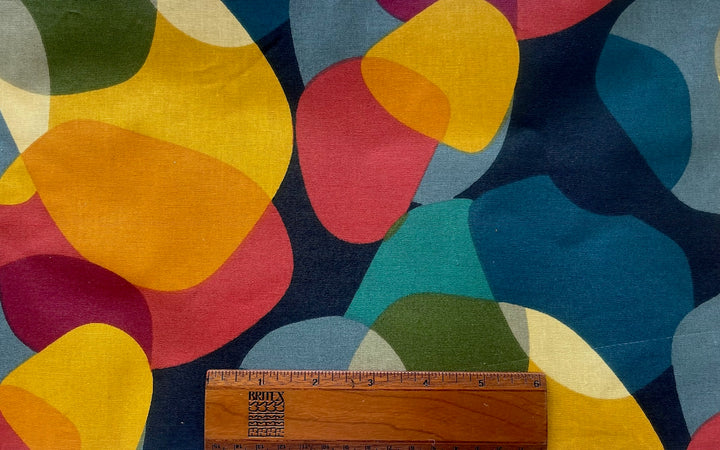 Candy-Colored Orbs Laminated Cotton (Made in France)