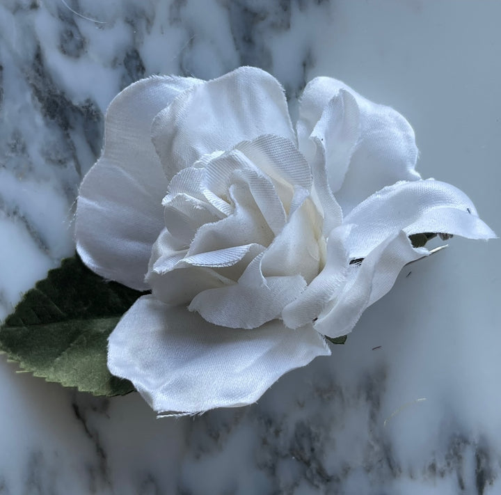 Delicate White Gardenia Silk Flower (Made in USA)