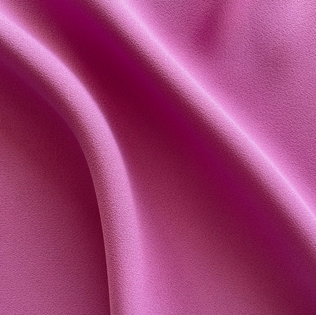 Hugo Boss Lush Peony Pink Rayon Blend Crepe Back Satin (Made in Italy)