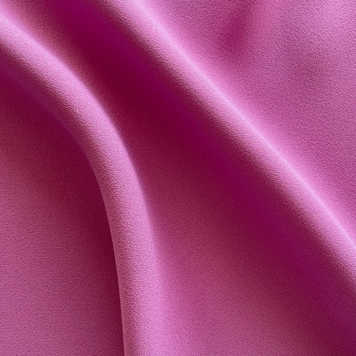 Hugo Boss Lush Peony Pink Rayon Blend Crepe Back Satin (Made in Italy)