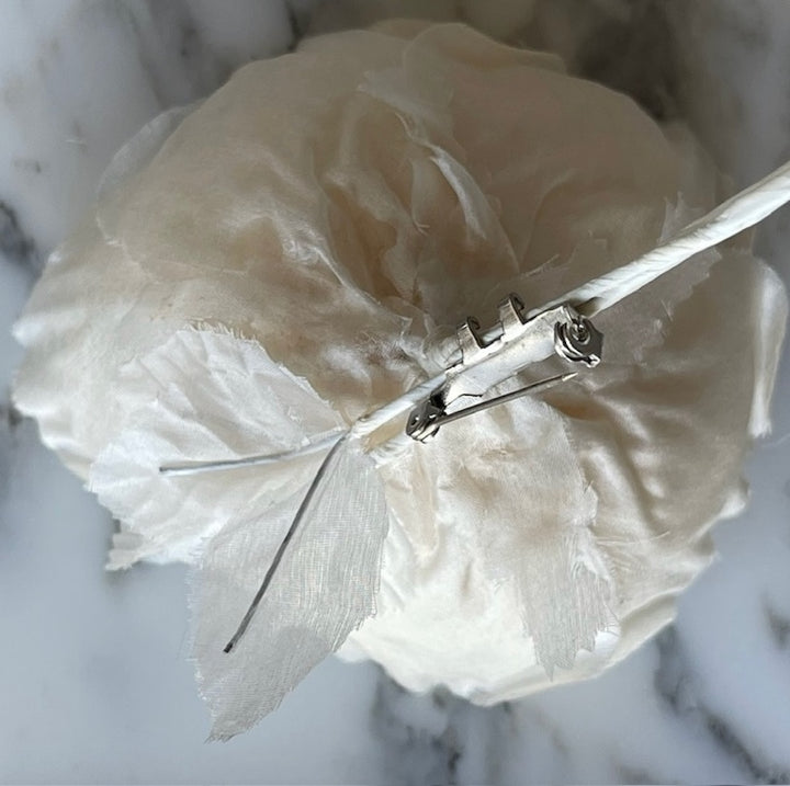 Devonshire Cream Ball Peony Silk Flower (Made in USA)