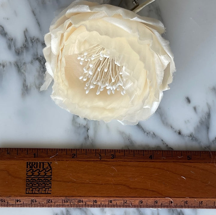 Devonshire Cream Ball Peony Silk Flower (Made in USA)