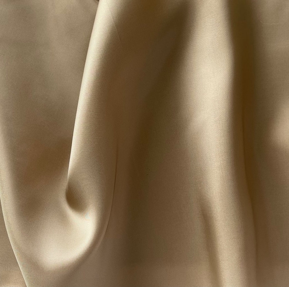 Sandy Khaki Rayon Bemberg Lining (Made in Italy) Britex Fabrics Sandy Khaki Rayon Bemberg Lining (Made in Italy) Britex Fabrics
