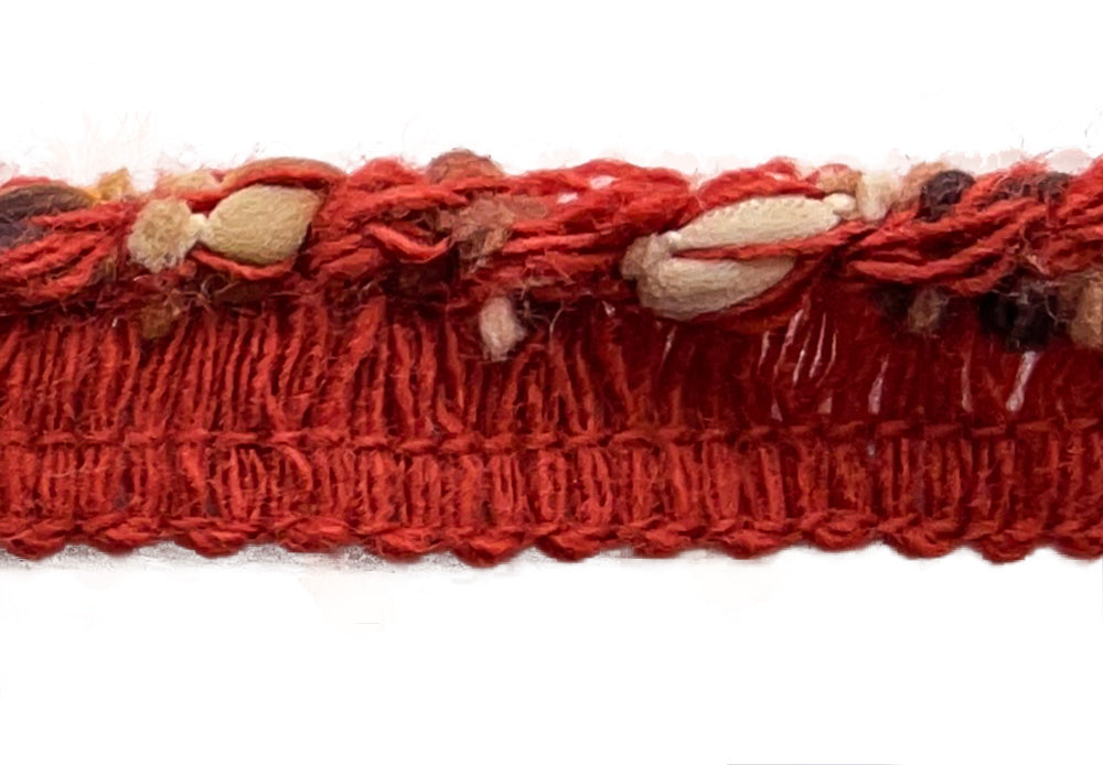 3/4" Gingered Brick Bouclé Piping Trim (Made in France)