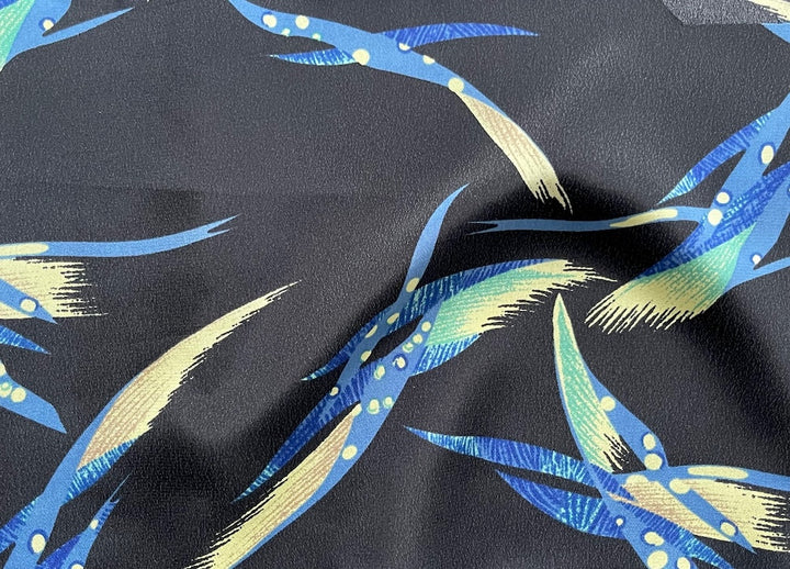 Swooping Seagulls Silk Crepe de Chine (Made in Italy)