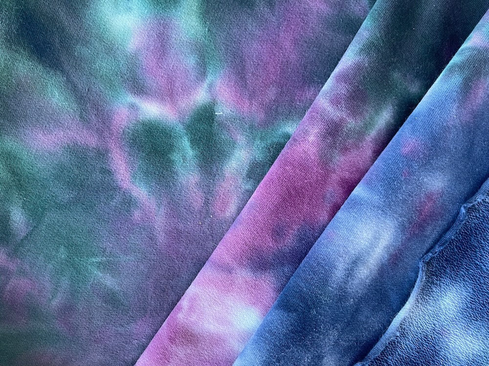Sunset Wonder Tie-Dye French Terry Cotton Knit (Made in the Netherlands)
