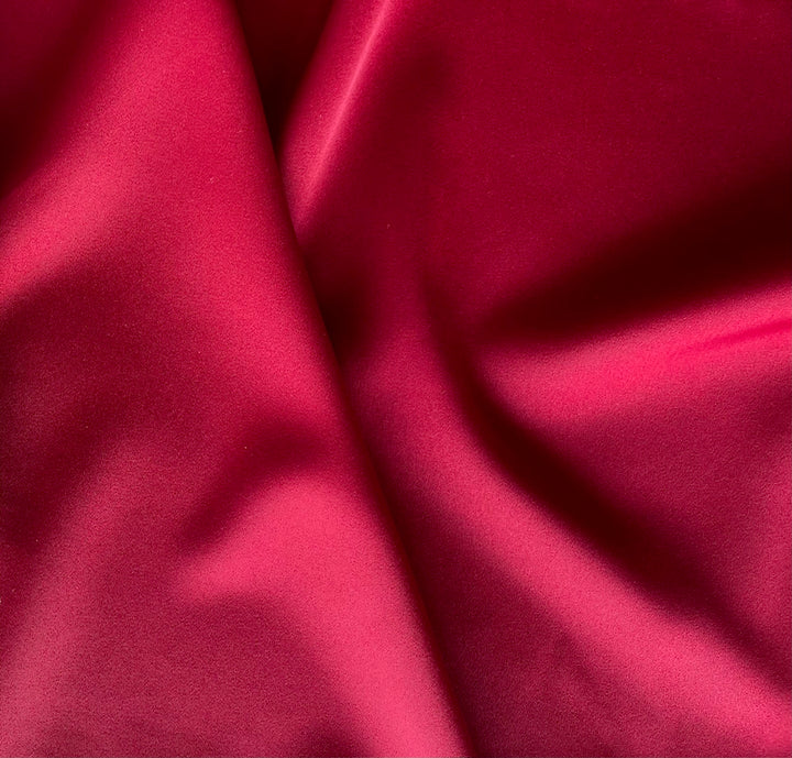 Cranberry Cocktail Red Stretch Polyester Duchess Satin (Made in Korea)