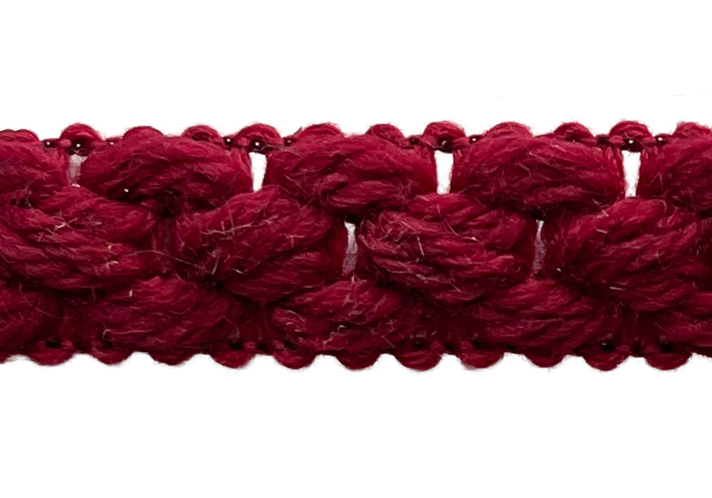 3/4" Plush Spill That Wine Braided Trim (Made in Austria)