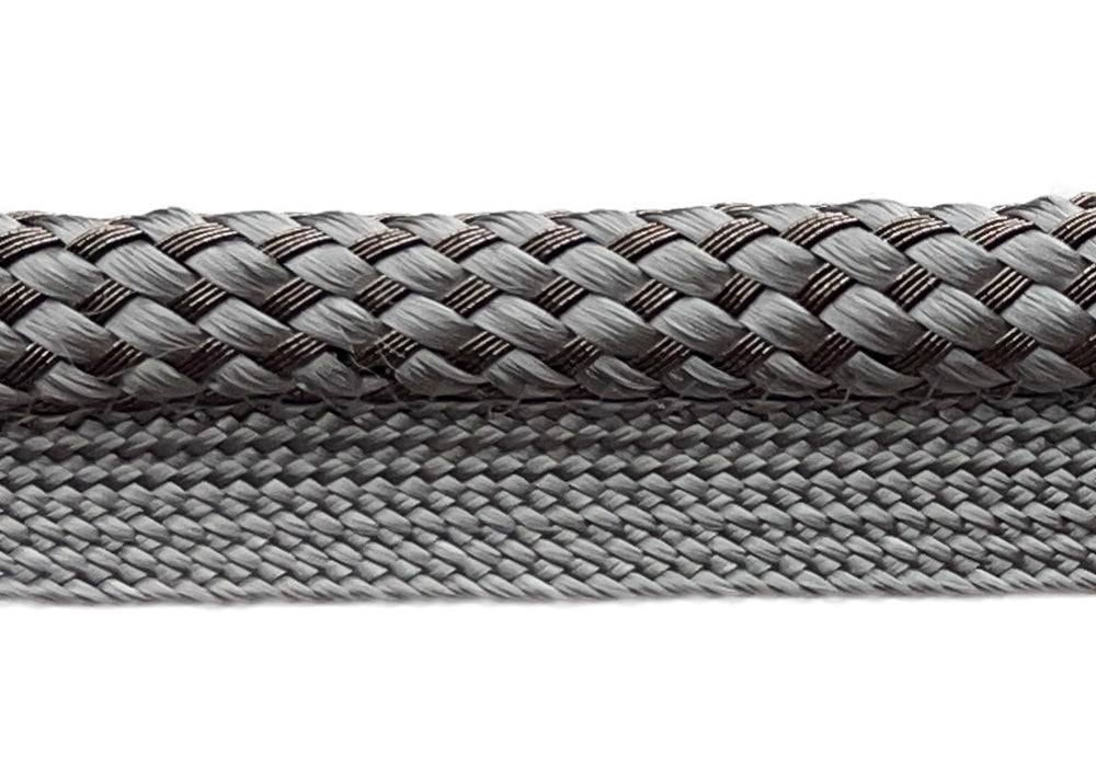 5/8" Gunmetal Grey Basket- Weave Piping Trim (Made in USA)