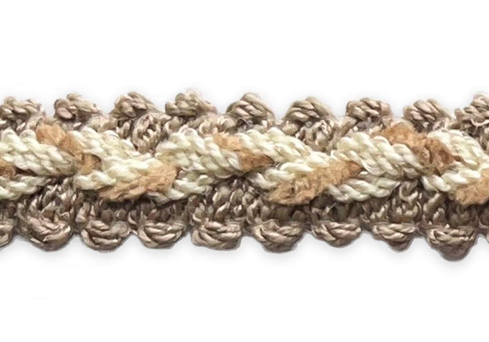 1/2" Shades of Toast Braided Trim (Made in USA)