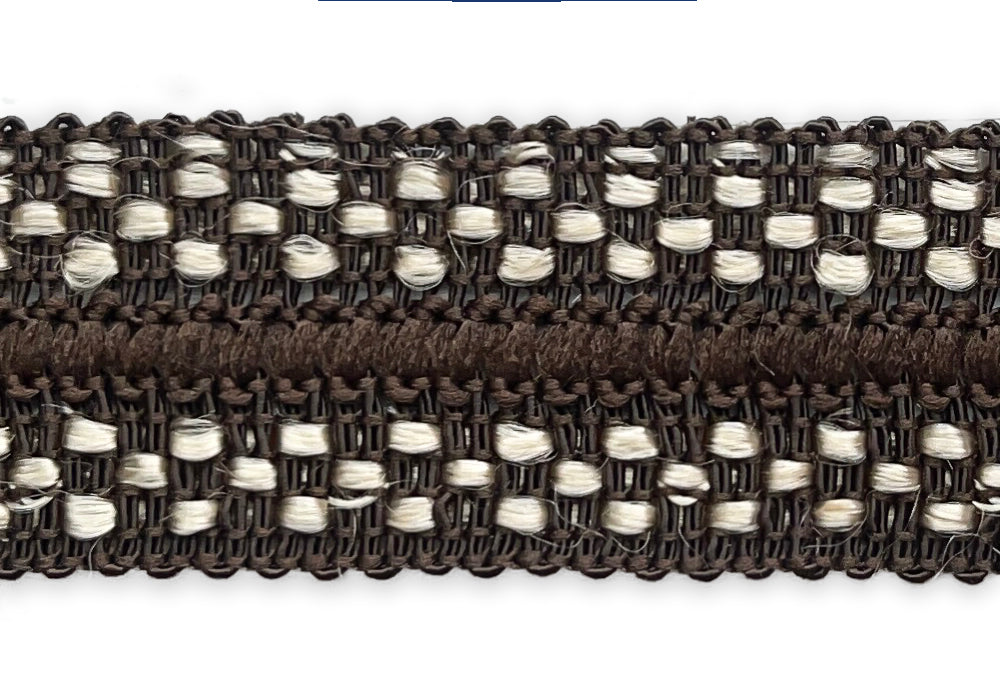1 1/4" Hot Chocolate Braided Fold-Over Trim (Made in France)