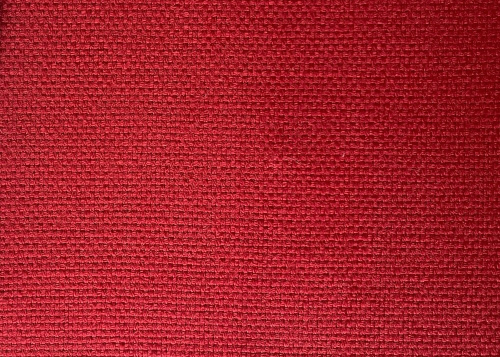 Candy Apple Red Basket Weave Cotton (Made in Brazil)