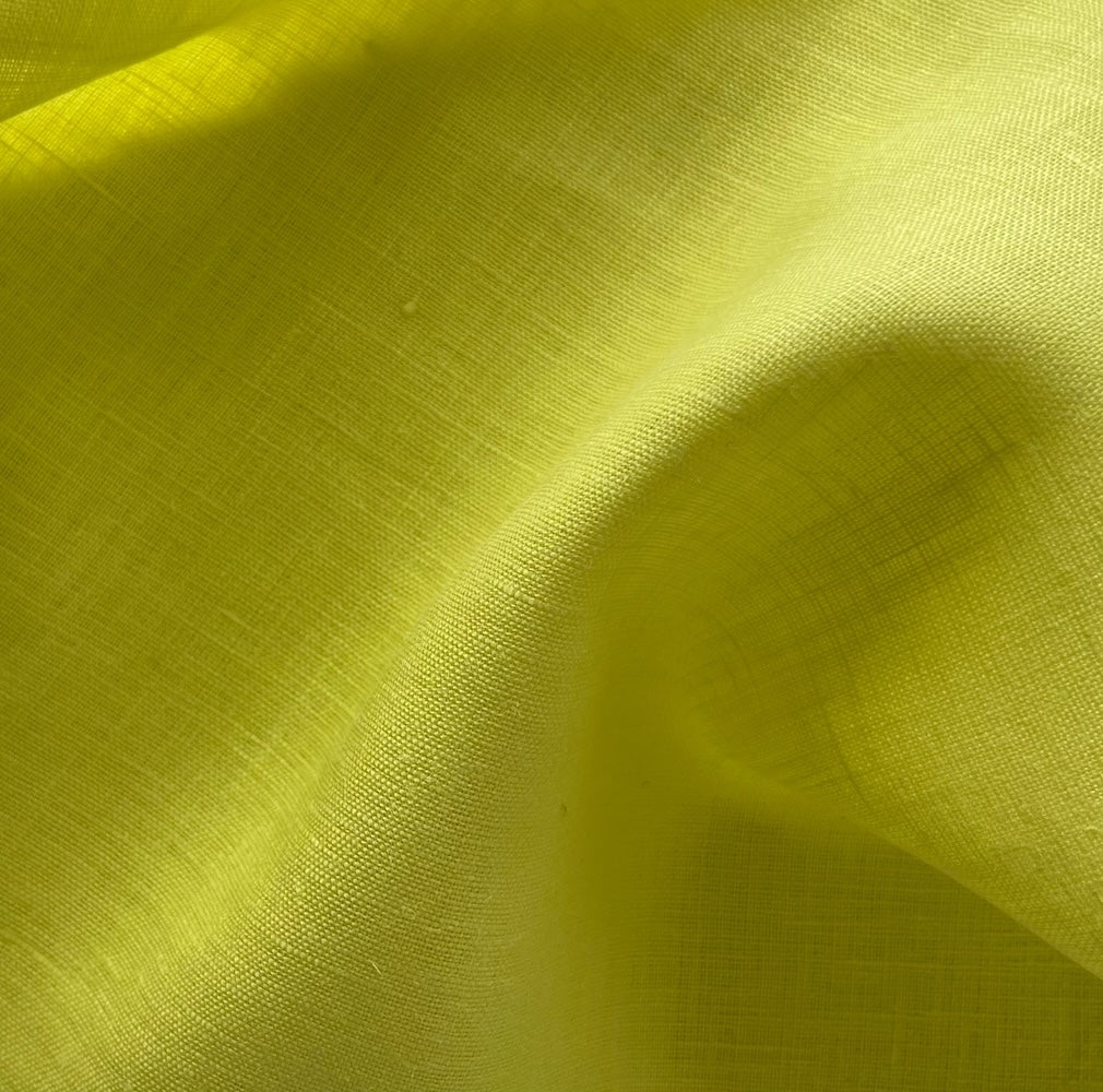 Etro Mid-Weight Chartreuse Yellow Linen (Made in Italy)