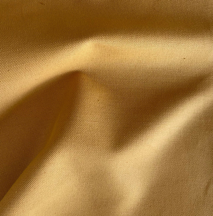 Mid-Weight Honeyed Butterscotch Textured Cotton Canvas (Made in India)
