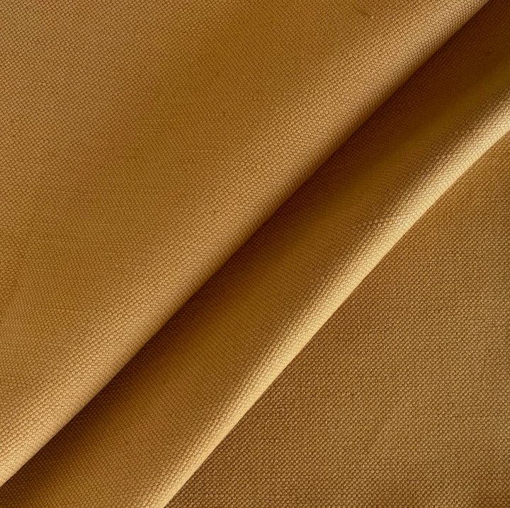 Mid-Weight Honeyed Butterscotch Textured Cotton Canvas (Made in India)