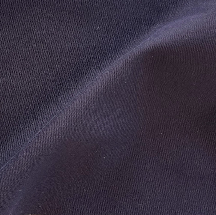 Designer Mid-Weight Eggplant Sueded Cotton Twill (Made in Italy)