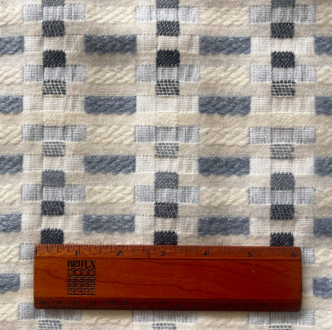 Piet's Denim Stacks Reversible Wool Blend Upholstery Fabric (Made in Turkey)