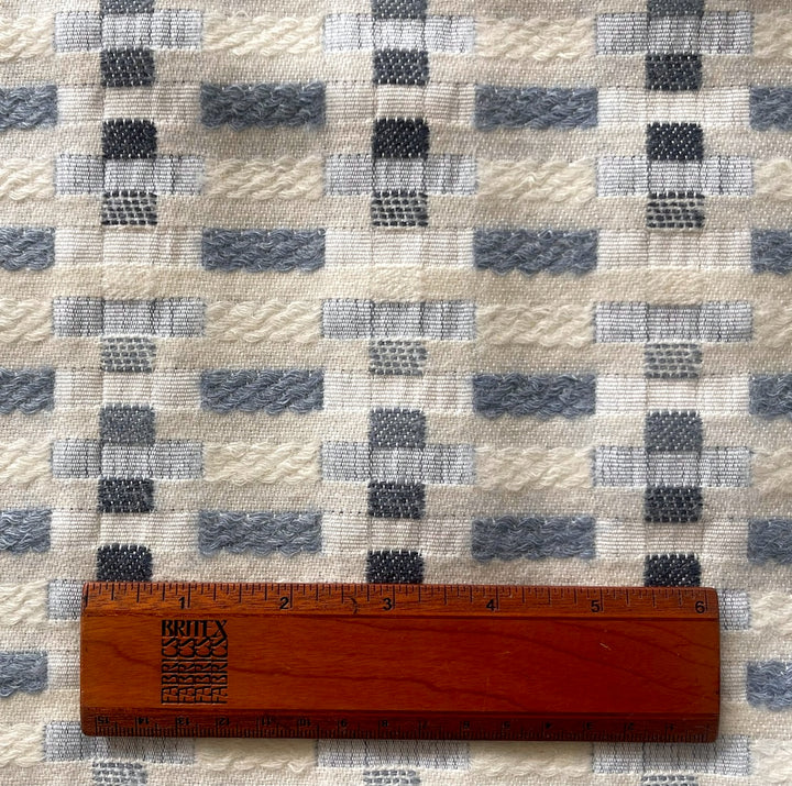 Piet's Denim Stacks Reversible Wool Blend Upholstery Fabric (Made in Turkey)
