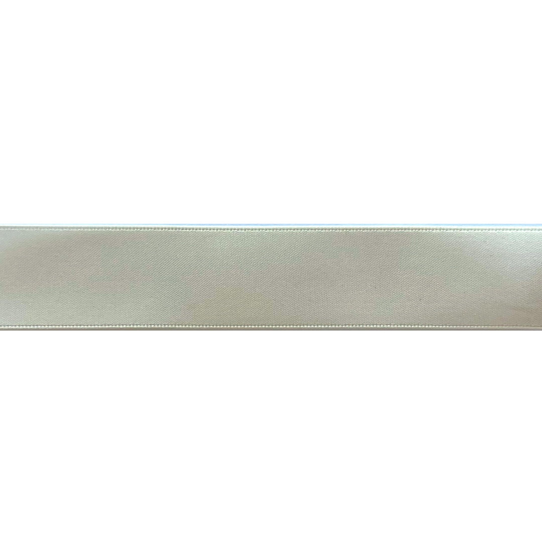 7/8" Ivory Creme Heavier Double-Faced Satin Ribbon (Made in Japan)