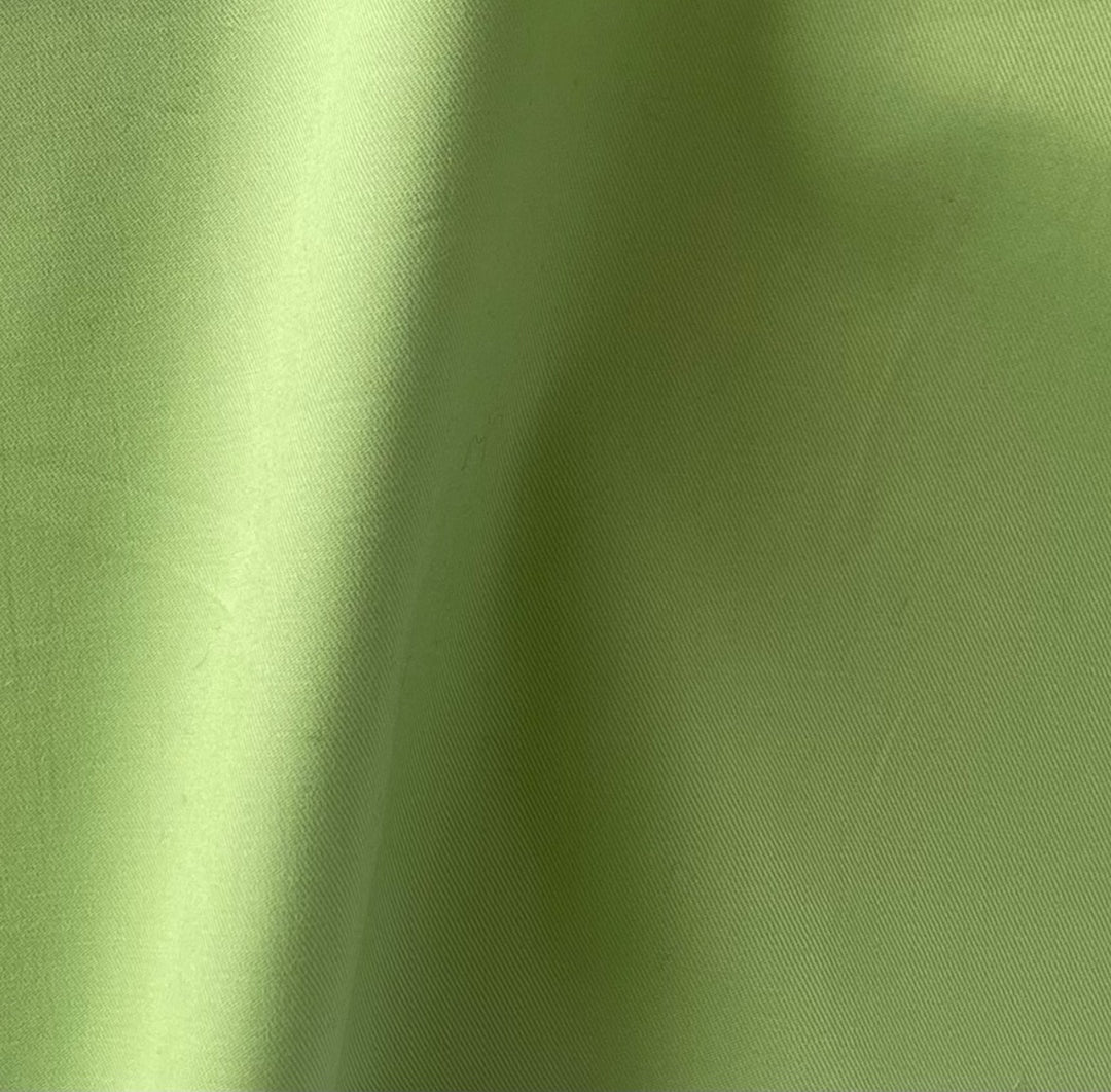 Pippin Apple Green Stretch Cotton Twill (Made in Italy)