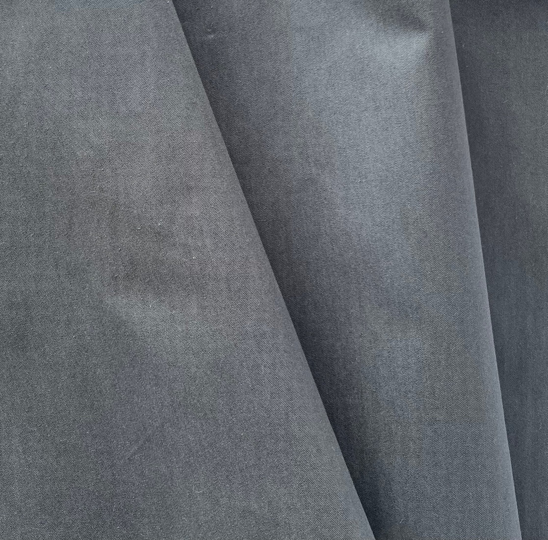 Loro Piana Mid-Weight Shark Grey Cotton Blend Denim Twill