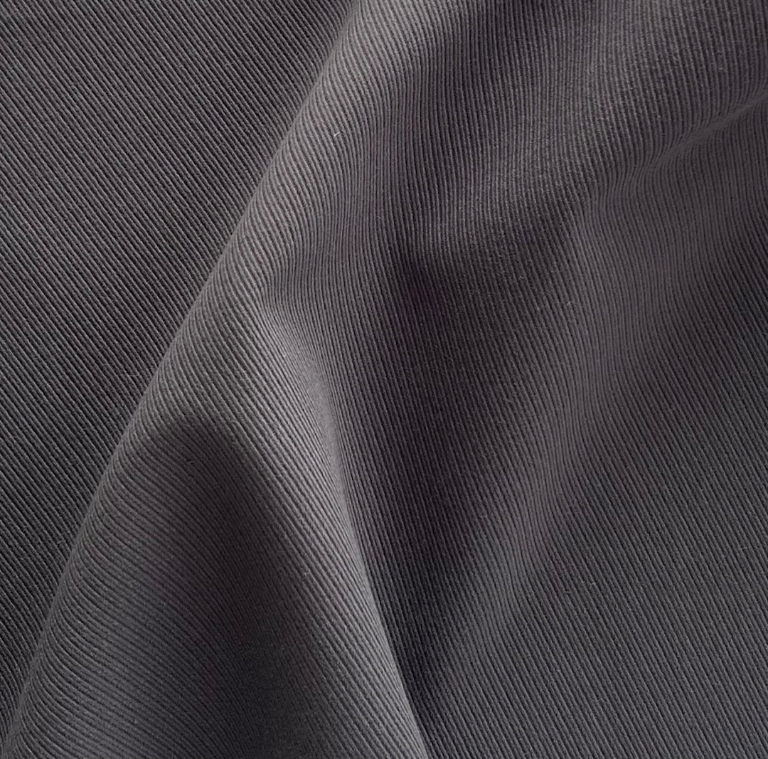 Loro Piana Mid-Weight Slate Grey Stretch Cotton Denim Twill (Made in Italy)