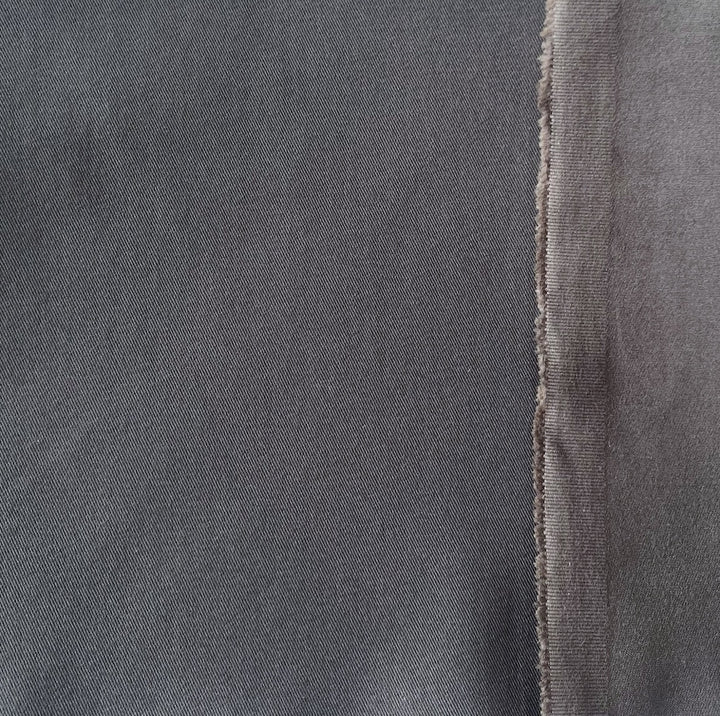 Luchino Visconti Mid-Weight Slate Stretch Cotton Twill (Made in Italy)